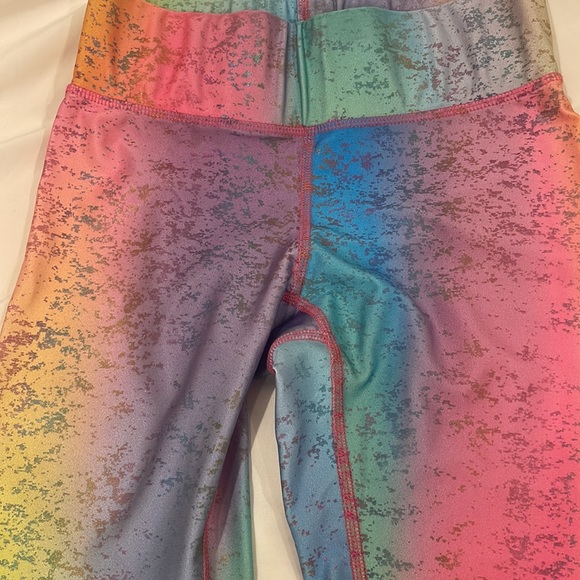 TEREZ Balayage Foil Print Metallic Shimmer Leggings and Top BRA Tank Set Multi - Picture 4 of 7